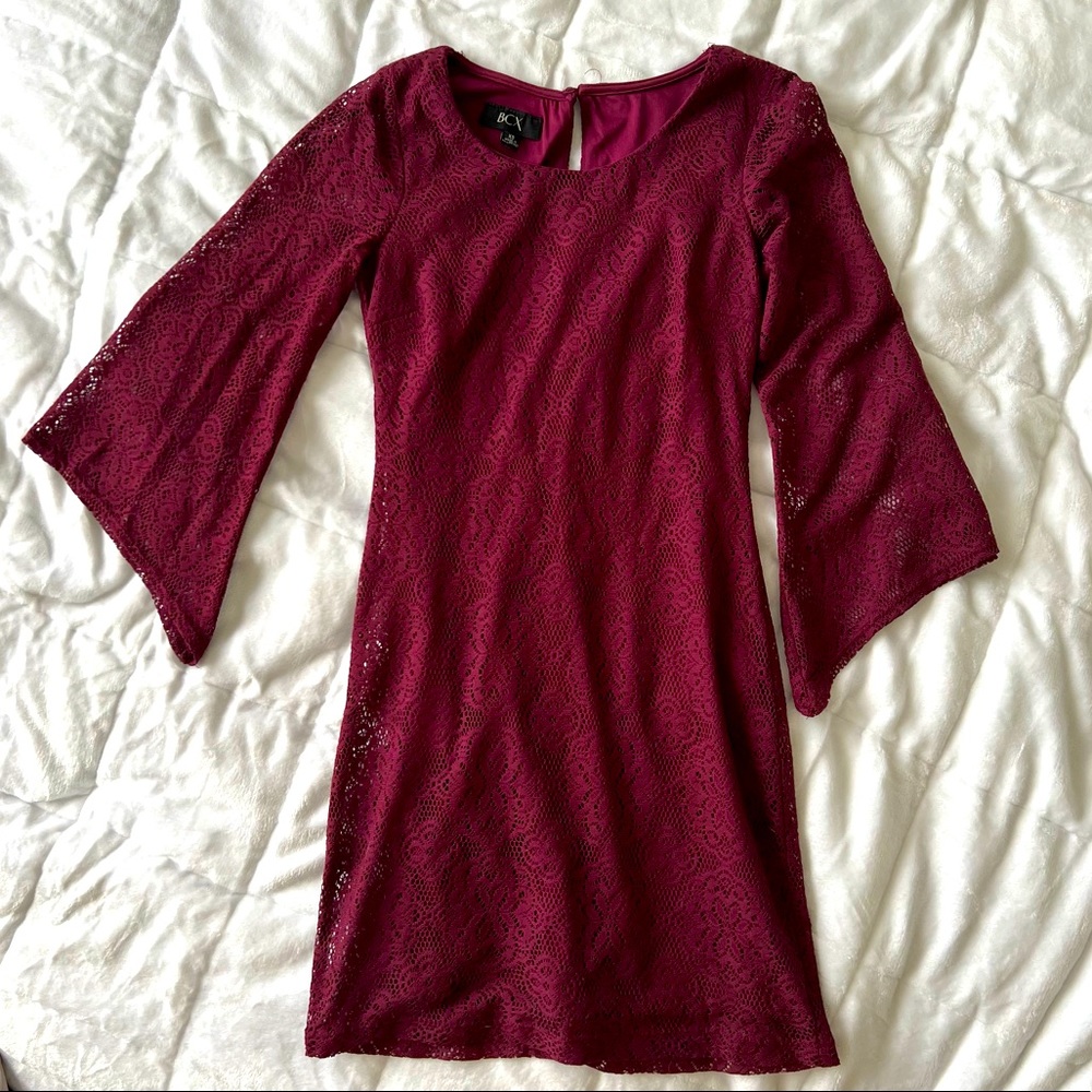 BCX XS mini dress with crochet detail